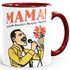 Kaffee-Tasse Muttertag Pop-Art Print Aufdruck Musik Geschenk für Mama Queen Keramik Moonworks®preview