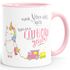 Kaffee-Tasse Nur Verrückte hier komm Einhorn wir gehen Einhorn-Tasse mit Innenfarbe MoonWorks®preview