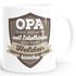 Kaffee-Tasse Opa wurde geschaffen weil Enkelkinder auch wahre Helden brauchen Spruch Geschenk-Tasse MoonWorks®preview