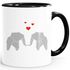 Kaffee-Tasse Origami Elefanten Pärchen verliebt Paar Liebe Geschenk-Tasse MoonWorks®preview