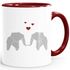 Kaffee-Tasse Origami Elefanten Pärchen verliebt Paar Liebe Geschenk-Tasse MoonWorks®preview