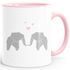 Kaffee-Tasse Origami Elefanten Pärchen verliebt Paar Liebe Geschenk-Tasse MoonWorks®preview