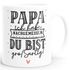 Kaffee-Tasse Papa ich hab nachgemessen du bist großartig Geschenke Kinder Sohn Tochter zum Vatertag Moonworks®preview