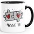 Kaffee-Tasse Passt!!! 2 Puzzleteile Geschenk Liebe Valentinstag Jahrestag Beziehung Moonworks®preview