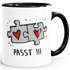 Kaffee-Tasse Passt!!! 2 Puzzleteile Geschenk Liebe Valentinstag Jahrestag Beziehung Moonworks®preview
