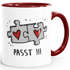 Kaffee-Tasse Passt!!! 2 Puzzleteile Geschenk Liebe Valentinstag Jahrestag Beziehung Moonworks®preview