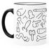 Kaffee Tasse Penis-Muster Fun-Motiv Pimmel-Becher Bürotasse Aufdruck lustig weiß unisize MoonWorks®preview