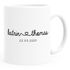 Kaffee-Tasse personalisiert Geschenk Partner Namen und Datum anpassbar Hochzeitstag Hochzeitsgeschenk Liebe Liebesgeschenk SpecialMe®preview