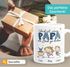 Kaffee-Tasse personalisiert Kinder-Namen Glück ist einen Papa wie dich zu haben Geschenk Vatertag SpecialMe®preview