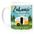 Kaffee-Tasse personalisiert mit Namen Zuhause ist da wo wir parken Wohnwagen Camping Geschenke SpecialMe®preview