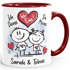 Kaffee-Tasse personalisiert verliebte Strichmännchem Spruch Ich Deins Du Meins Wunschnamen Geschenk Liebe SpecialMe®preview