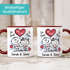 Kaffee-Tasse personalisiert verliebte Strichmännchem Spruch Ich Deins Du Meins Wunschnamen Geschenk Liebe SpecialMe®preview