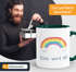 Kaffee-Tasse Regenbogen Alles wird gut Geschenk-Tasse Trost Mustmacher positiv denken durchhalten Moonworks®preview