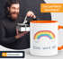 Kaffee-Tasse Regenbogen Alles wird gut Geschenk-Tasse Trost Mustmacher positiv denken durchhalten Moonworks®preview