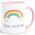 Kaffee-Tasse Regenbogen Alles wird gut Geschenk-Tasse Trost Mustmacher positiv denken durchhalten Moonworks®preview