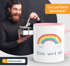 Kaffee-Tasse Regenbogen Alles wird gut Geschenk-Tasse Trost Mustmacher positiv denken durchhalten Moonworks®preview