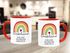 Kaffee-Tasse Regenbogen personalisiert mit Name und Wunschtext dein eigener Text personalisierbare Geschenke SpecialMe®preview
