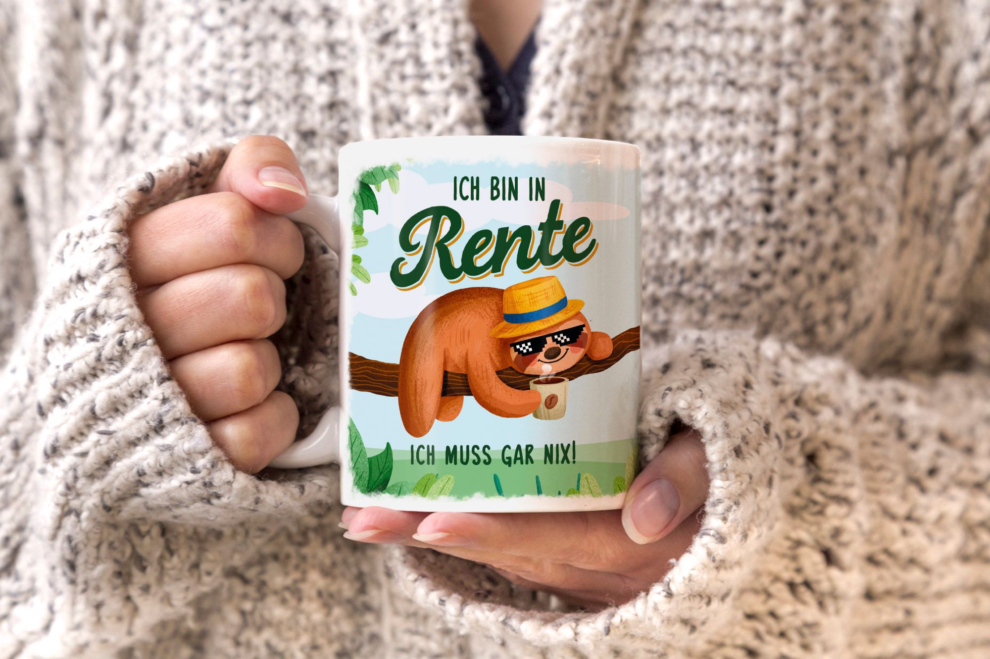 KaffeeTasse Rentner Spruch Ich bin in Rente Ich muss gar nix! lustiges