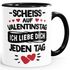 Kaffee-Tasse Scheiss auf Valentinstag Geschenk Sprüche Liebe lustig Liebeserklärung  Mann Frau Moonworks®preview