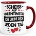 Kaffee-Tasse Scheiss auf Valentinstag Geschenk Sprüche Liebe lustig Liebeserklärung  Mann Frau Moonworks®preview