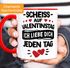 Kaffee-Tasse Scheiss auf Valentinstag Geschenk Sprüche Liebe lustig Liebeserklärung  Mann Frau Moonworks®preview
