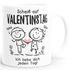 Kaffee-Tasse Scheiß auf Valentinstag ich liebe dich jeden Tag personalisiert mit Namen Geschenk Liebe SpecialMe®preview