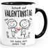 Kaffee-Tasse Scheiß auf Valentinstag ich liebe dich jeden Tag personalisiert mit Namen Geschenk Liebe SpecialMe®preview