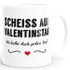 Kaffee-Tasse Scheiß auf Valentinstag Ich liebe dich jeden Tag Valentinstagsgeschenk Geschenk für Freund Freundin Kaffeetasse Teetasse Keramiktasse MoonWorks®preview