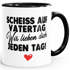 Kaffee-Tasse Scheiss auf Vatertag, wir lieben dich jeden Tag lustige Geschenke für Papa Kinder Sprüche  SpecialMe®preview