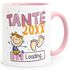 Kaffee-Tasse Schwanger Schwangerschaft Jahreszahl personalisiert Geschenk Mama Papa Oma Opa loading SpecialMe®preview