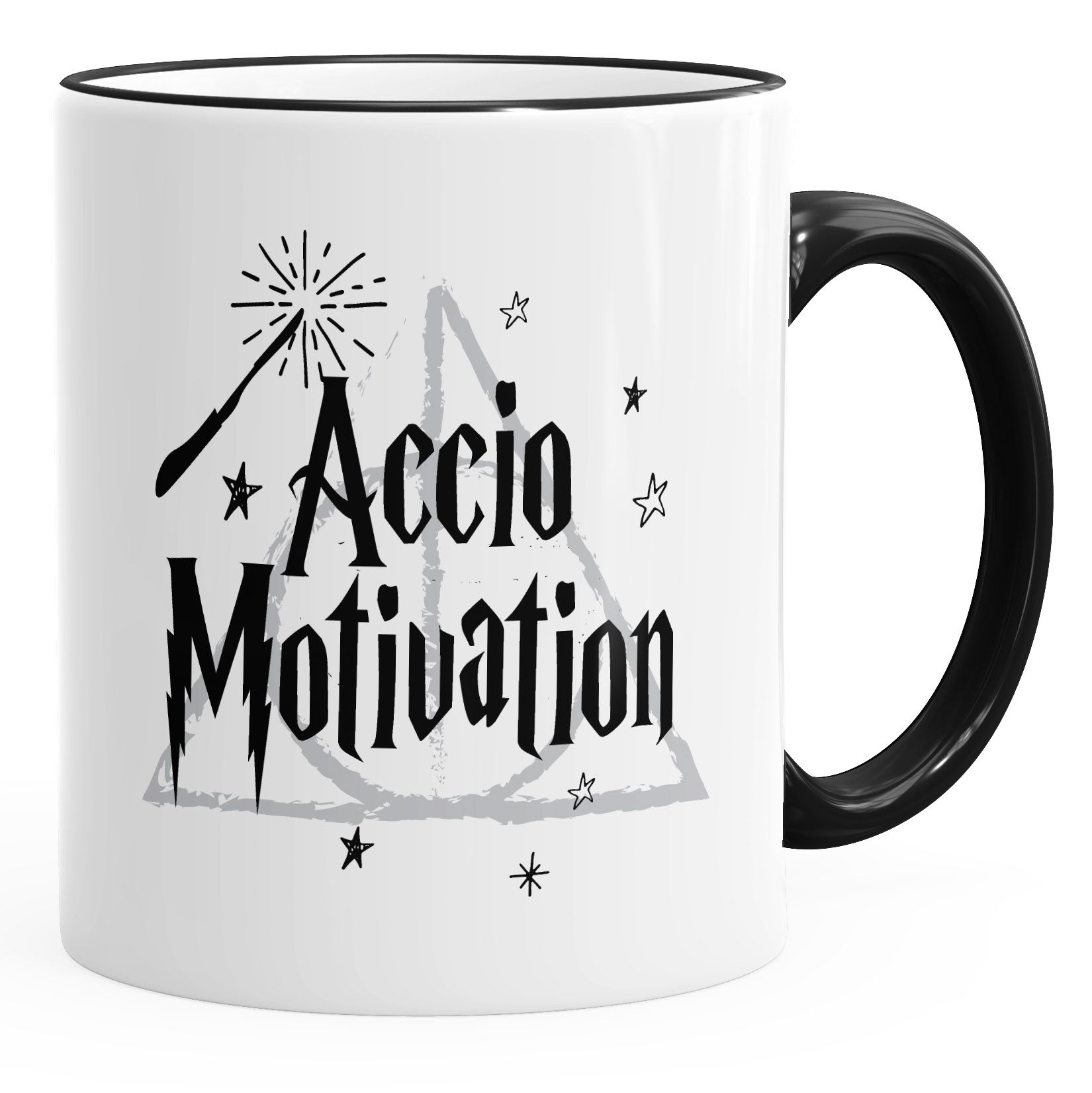Kaffee-Tasse Spruch Accio Motivation Teetasse Keramiktasse MoonWorks®