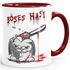 Kaffee-Tasse Spruch böses Hasi Kettensäge Motiv Horror Bürotasse lustige Kaffeebecher MoonWorks®preview
