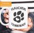 Kaffee-Tasse Spruch Frauchens Trinknapf Hundepfote-Motiv Becher Bürotasse Tasse Hundeliebhaber MoonWorks®preview