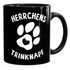 Kaffee-Tasse Spruch Herrchens Trinknapf Hundepfote-Motiv Becher Bürotasse Tasse Hunde-Liebhaber MoonWorks®preview