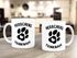 Kaffee-Tasse Spruch Herrchens Trinknapf Hundepfote-Motiv Becher Bürotasse Tasse Hunde-Liebhaber MoonWorks®preview