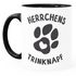 Kaffee-Tasse Spruch Herrchens Trinknapf Hundepfote-Motiv Becher Bürotasse Tasse Hunde-Liebhaber MoonWorks®preview