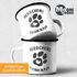 Kaffee-Tasse Spruch Herrchens Trinknapf Hundepfote-Motiv Becher Bürotasse Tasse Hundeliebhaber MoonWorks®preview
