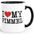 Kaffee-Tasse Spruch I love my Penis/Pimmel Boobs I love your Boobs/Penis Bürotasse lustige ironische Kaffeebecher MoonWorks®preview