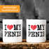 Kaffee-Tasse Spruch I love my Penis/Pimmel Boobs I love your Boobs/Penis Bürotasse lustige ironische Kaffeebecher MoonWorks®preview