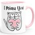 Kaffee-Tasse Spruch I miau you lustige Katze mit Herz Geschenk-Idee Partner Freund Freundin Katzenliebhaber Liebeserklärung SpecialMe®preview