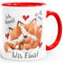 Kaffee-Tasse Spruch Ich Deins Du Meins Wir Eins Geschenk Liebe Valentinstag Jahrestag Fuchs SpecialMe®preview