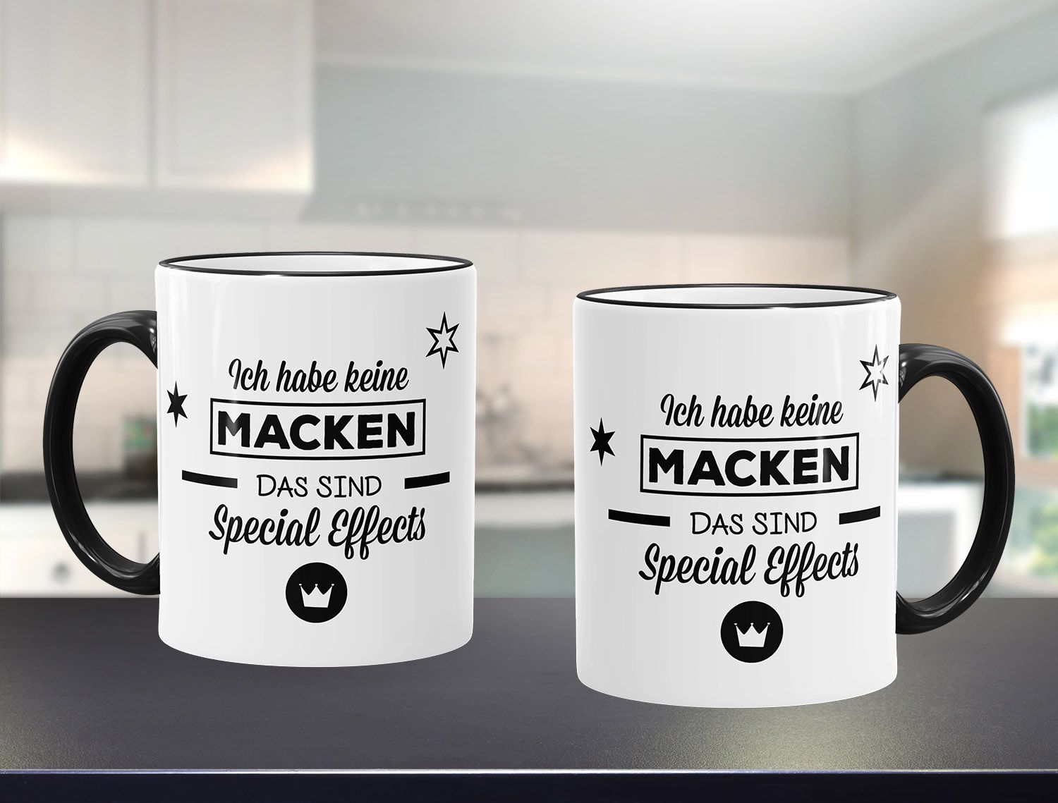 KaffeeTasse Spruch Ich habe keine Macken, das sind Special Effects