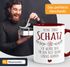 Kaffee-Tasse Spruch Keine Sorge Schatz ich werde dich für den Rest deines Lebens nerven Geschenk Hochzeitstag Partner Liebe Moonworks®preview