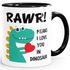 Kaffee-Tasse Spruch Rawr means I Love you in dinosaur! Dinosaurier Aufdruck Geschenk Liebe Liebeserklärung Ich liebe dich SpecialMe®preview