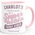 Kaffee-Tasse Superheld Spruch Nicht jeder Superheld trägt einen Umhang mit Namen persönliche Geschenke Danke SpecialMe®preview