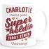 Kaffee-Tasse Superheld Spruch Nicht jeder Superheld trägt einen Umhang mit Namen persönliche Geschenke Danke SpecialMe®preview