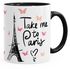Kaffee-Tasse Take me to Paris Geschenk-Tasse für Frau Freundin Tasse mit Innenfarbe MoonWorks®preview