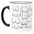 Kaffee-Tasse Titten-Muster Brüste Fun-Tasse Titten-Tasse Büro-Tasse weiß unisize MoonWorks®preview
