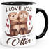 Kaffee-Tasse Valentinstag Geschenke Liebe Spruch I love you like no Otter Liebeserklärung SpecialMe®preview