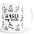Kaffee-Tasse Weihnachten lustig Spruch Jingle my Balls Penis-Muster Pimmel Doodle witzige Weihnachtsgeschenke Moonworks®preview
